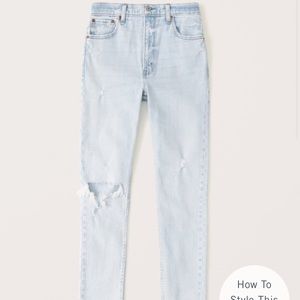 NWT Abercrombie & Fitch High Rise Skinny Jeans, Light Ripped Wash, 25XS